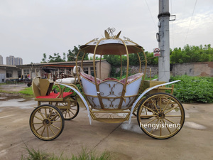 Chariot Citrouille Scintillant pour Balades Nocturnes - Élégante Carrosse <span class=keywords><strong>de</strong></span> Cendrillon pour Fêtes sur le Thème des Princesses - Product Image 3