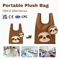 Breloque de sac en peluche personnalisée en forme d'animal, mini jouet en peluche en tissu doux, porte-clés pendentif pour la décoration de sac à main