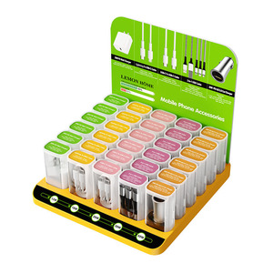Caja de exhibición de teléfono celular a <span class=keywords><strong>precio</strong></span> de fábrica con cable Usb tipo C 3A 60W y <span class=keywords><strong>cargador</strong></span> de automóvil y <span class=keywords><strong>cargador</strong></span> de pared con enchufe estadounidense de 20W - Product Image 1