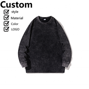 Camiseta Deportiva Personalizada de Manga Larga, 100% Algodón, 250g, Talla Grande, Color Sólido, Impresión Digital - Product Image 1