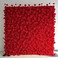 Panneau mural floral 3D DIY multicolore avec base en tissu, toile de fond florale pour décoration de mariage