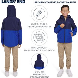 Veste coupe-vent imperméable 3-en-1 FOXA pour enfants avec couche polaire amovible pour une utilisation en extérieur - Product Image 2