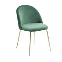 Chaise de salle à manger rembourrée en lin de style mid-century, chaise d'appoint portable en tissu avec pieds en métal pour café, hôtel, maison