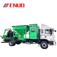 Machine de scellement routier ENUO ESP 5000 montée sur camion, pour la réparation des nids-de-poule, avec pompe et trémie à agrégats de 4 m³, zone de travail étendue