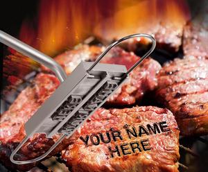 Fer à marquer pour barbecue avec lettres interchangeables, personnalisable, pour marquer les noms de viandes, de barbecues, de steaks, outil de presse, grillades en plein air (lettres argentées) - Product Image 5