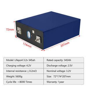 Celdas prismáticas LiFePO4 de 3.2V 345Ah en stock en la UE, baterías recargables de iones de litio REPT de 324Ah, 340Ah, 280Ah, 320Ah para sistemas de almacenamiento de energía solar (ESS) - Product Image 3