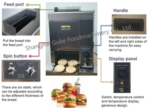 Kolice Commercial Automatic Chain Type <strong>Bun</strong> Toaster, <strong>Burger</strong> Machine, Toast/<strong>Bun</strong>/<strong>Bread</strong> Baking Heating Machine, - Product Image 4