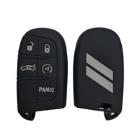 Accessoires de voiture applicables, étui de protection en silicone pour clé, résistant aux rayures, logo personnalisé pour Jeep Grand Cherokee Dodge