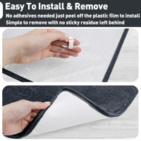 Couvre-marches d'escalier en tapis shaggy pour intérieur, avec bord arrondi de 9,5 po x 30 po, tapis auto-adhésif à bord arrondi de 9,5 po x 30 po x 1,2 po