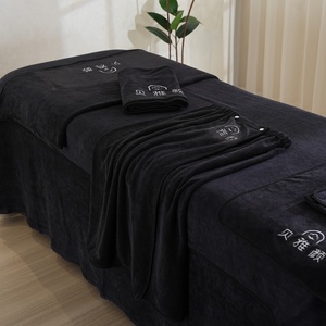 <span class=keywords><strong>Set</strong></span> di <span class=keywords><strong>asciugamani</strong></span> da salone per bagno in palestra per rasatura Spa 7 pezzi assorbenti <span class=keywords><strong>neri</strong></span> - Product Image 4
