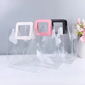 Xem Qua Snack Đồ Uống Sinh Thái Không Độc Hại PE PVC Phụ Nữ Mua Sắm Tote Bag Rõ Ràng Purse Với Logo Riêng