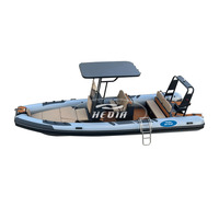 Bateaux de pêche en aluminium Hedia New Design 20ft 22ft Sport Deep V 600 avec moteur hors-bord, capacité 10 personnes, 115 ch, polyurée EVA