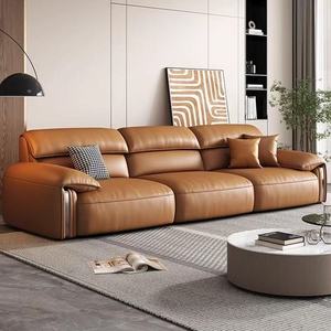 Элитный кожаный диван «Слоновье ухо» — итальянский прямой минималистичный диван премиум-класса для гостиной - Product Image 4