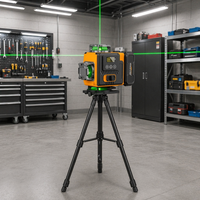 Niveau laser vert auto-nivelant de qualité industrielle, 16 points, 360°, outil de construction, batterie au lithium DIY