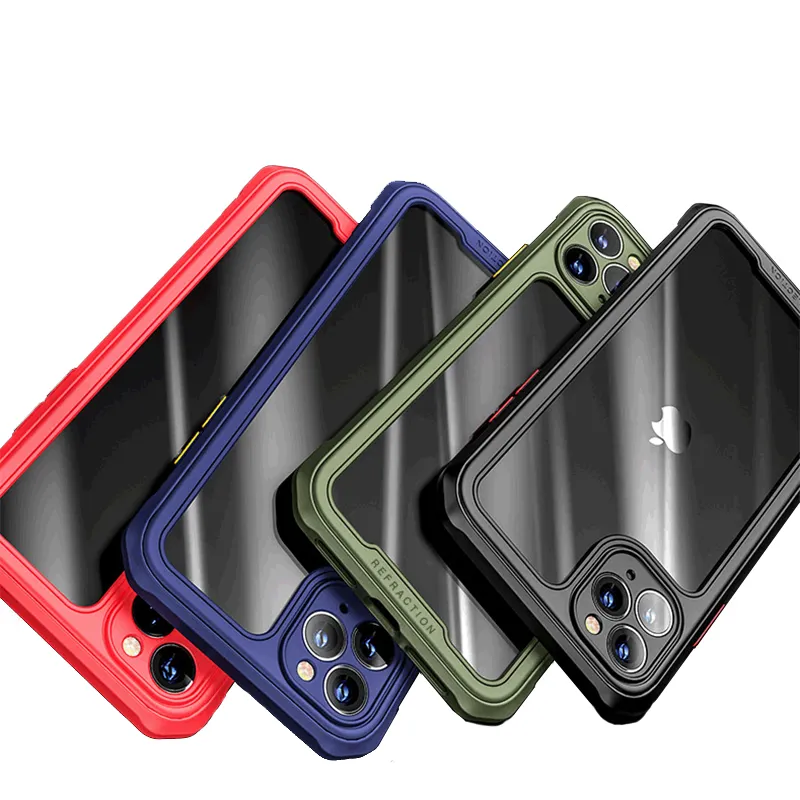 New Case For iPhone 12 , Transparent PC Hard Back Cover TPU Edge Hybrid Case for iPhone 12 Pro Shock Proof