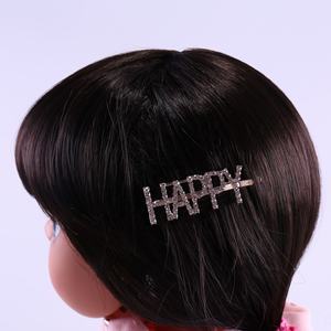 Letter Pearl Rhinestone Metal <b>Hair</b> <b>Clip</b> and <b>Diamond</b> Hairpin for Girls Party <b>Hair</b> Accessories Headdress - Product Image 4
