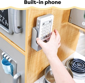 Uptown Cocina de juego de madera natural Edad 3 + Incluye pizarra de teléfono de juego y toallero Regalo perfecto para niños Juguetes de cocina y comida - Product Image 2