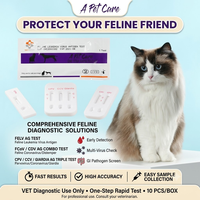 Cassette de test rapide triple/combiné vétérinaire pour chats - Bandelettes de diagnostic en une étape pour le soin des chats et le dépistage des maladies