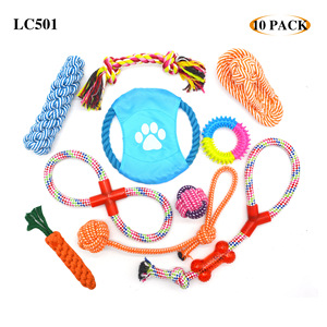 Plush Eco-friendly Puppy Chew <b>Toys</b> Pack Pet <b>Toy</b> Set <b>Dog</b> Rope <b>Toys</b> Puppy Grinding Teeth Set - Product Image 6