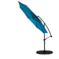 Banane d'extérieur bleue de 3m, 8 plis, couverture de remplacement, parapluie patio, 300cm