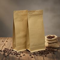 Sacs à café en aluminium avec valve, emballage alimentaire refermable en kraft de 1 kg, impression personnalisée