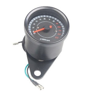 Tachymètre rétro 12V rétroéclairé par LED, jauge de moteur de moto 0-13000 tr/min pour mise à niveau et rénovation, coque en métal noir - Product Image 5
