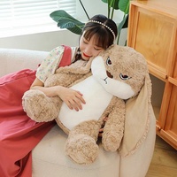 Boneka Kelinci Lucu T Custom Angry Rabbit, Mainan Hewan Boneka Bulu, Boneka Kelinci Kartun, Bantal Lucu, Teman Tidur, Plushie
