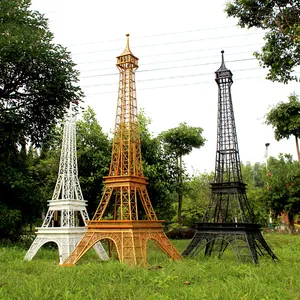 Gran MODELO DE LA Torre Eiffel de París, adornos navideños de piso a techo, accesorios de boda de metal de hierro forjado para exteriores, se pueden personalizar
