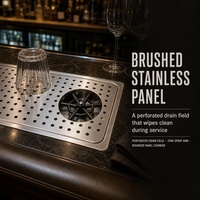 CUCINA Lave-tasses manuel haute pression, Rinser pour pichet à latte art, Plateau de récupération en acier inoxydable