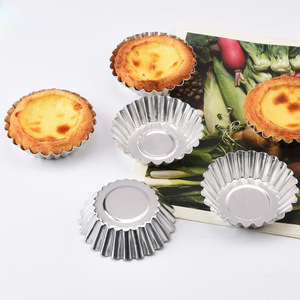 Moule à pâtisserie réutilisable en acier inoxydable épaissi, en forme de chrysanthème, pour base de tarte aux œufs portugaise, mini-gâteau et pudding, pour la cuisson transfrontalière - Product Image 3