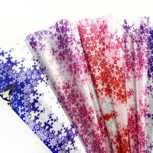 Grand éventail en tissu de 13 pouces avec manche en bambou, sonore et claquant, idéal pour les spectacles, la danse et les événements - Product Image 5
