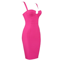 Robe mini moulante sans manches et sans bretelles en coton et élasthanne, respirante, lavable, éco-responsable, taille naturelle, pour l'été et les soirées, avec fermetures éclair