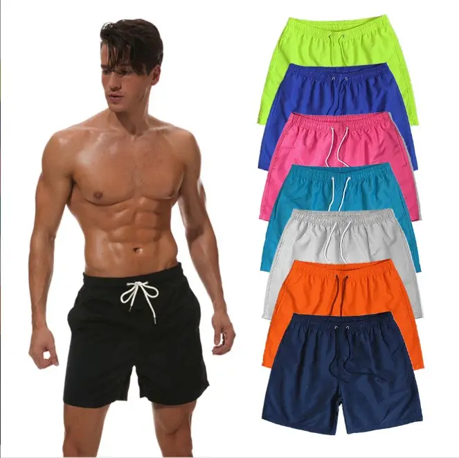 Zomer Elastische Taille Heren Zwemmen Shorts Running 100% Polyester Jogging Shorts Trunks Mesh Strand Shorts Voor Mannen