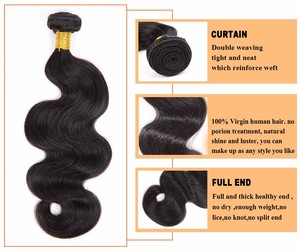 virgen remy crudo ondulado rizado cutícula alineada de 40 pulgadas de la onda del cuerpo <span class=keywords><strong>cabello</strong></span> indio proveedor de la india - Product Image 6