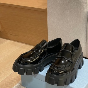 Zapatos de Cuero Genuino con Suela Gruesa, Mocasines con Punta Abierta que Aumentan la Altura, Estilo 2026, Clásicos Británicos Escolares Negros - Product Image 5