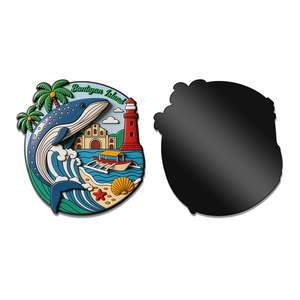 Imán de PVC con Diseño de <span class=keywords><strong>Faro</strong></span>, Iglesia y Playa de Bantayan, Filipinas, Solución Creativa Cultural Integral - Product Image 1