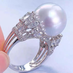 แหวนเงินแท้ WENCHI S925 รุ่น K Gold สำหรับใส่ไข่มุก DIY ขนาด 7-10 มม. รุ่น 11825 แหวนตกแต่งเงินจากจีน - Product Image 3