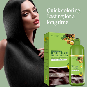 Piante organiche colore dei capelli Color crema colorante 400ml Volume di plastica serie marrone che copre capelli bianchi e grigiosi uso domestico Shampoo - Product Image 4