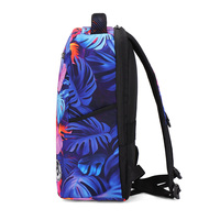 Sac à dos pour ordinateur portable minimaliste personnalisé OEM/ODM de 16 pouces, fermeture éclair, motif forêt tropicale, capacité de 20 L, étudiants universitaires