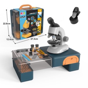 360 derece dönen oyuncak mikroskop 5 kondenser delikler çocuklar için oyuncaklar eğitici mikroskop oyuncaklar - Product Image 5