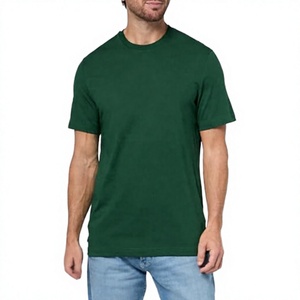 Camiseta de Hombre Negra de Corte Regular, Manga Corta, Cuello Redondo, Algodón Jersey, Estilo Casual, Color Sólido, Tejido Liso - Product Image 6