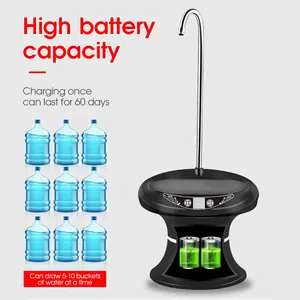 Pompa Air elektrik portabel dengan platform, pompa dispenser air otomatis dapat diisi ulang dengan platform pompa elektrik USB