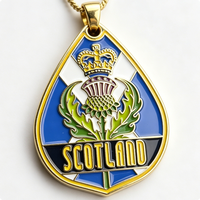 Pin de Élite Moderno y Tradicional con Emblema de Cardo, Chapado en Oro, Esmalte Duro, Forma Irregular, Souvenir Patriótico de Aleación de Zinc