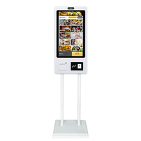 Máquina de Pago Autoservicio con Pantalla Táctil de 21.5 Pulgadas, Kiosco con Intel Core I3, Sistema Operativo Windows/Linux, Función SDK para Restaurantes de Comida Rápida