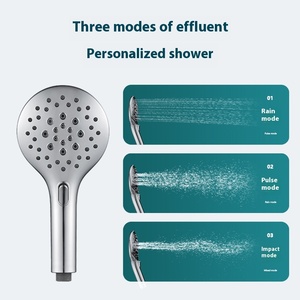 Custom Chrome-Finish Three-Function Hand <strong>Shower</strong> Patent Switching Button Fashion <strong>Shape</strong> Water Outlet Hand <strong>Nozzle</strong> Hotels Bathrooms - Product Image 3