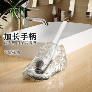 Brosse à chaussures à long manche avec poils en nylon doux pour un nettoyage en profondeur à usage domestique - Product Image 1