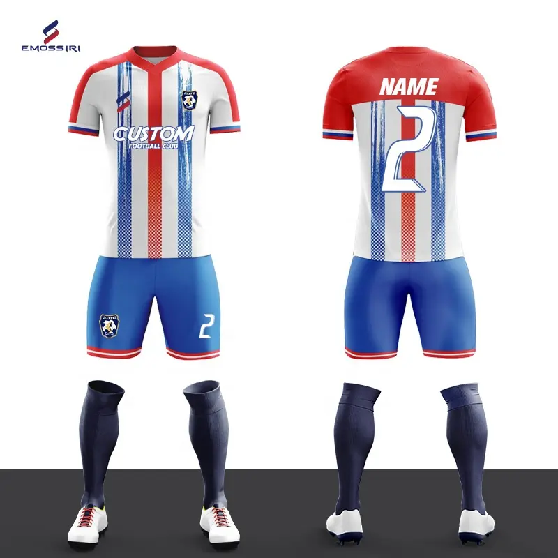 Ensemble de maillots de Football personnalisés pour hommes, uniformes de Football imprimés sublimés, uniformes d'entraînement d'équipe de Football, vêtements de sport