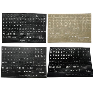 Autocollants de clé de clavier peau anglaise clé complète étiquette de Version américaine pour <span class=keywords><strong>macbook</strong></span> 13/14/15 pouces autocollants étanches transparents - Product Image 2