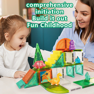 Magnetic <strong>Building</strong> <strong>Block</strong> <strong>Puzzle</strong> Toys For Kids Early Education <strong>Dinosaur</strong> Toys Plastic 34pcs Sets For Children In Chile - Product Image 2