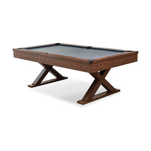 7 רגל גימור חום שולחן בריכת שולחן רגליים בצורת x עבור חדר משחק המשפחה בידור למבוגרים מרתף אדם המערה מוסך mdf כרית חומר - Product Image 2